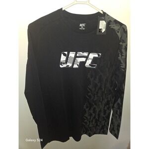 UFC Men's Authentic Fight Week 2.0 Long Sleeve Black & Gray Tee and Short Set